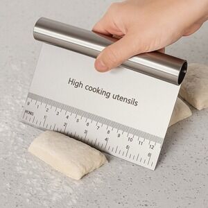 Stainless Steel Dough Scraper Cutter – Pizza Pastry Cake Baking Tool for Kitchen